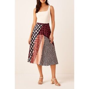 Anthropologie patchwork midi skirt HD‎ in Paris 00 petite